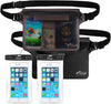 Airuntech Waterproof Fanny Pack,Waterproof Phone Pouch for Iphone 15 14 13 12 11 Pro Max,Ipx8 Waterproof Dry Bag for Snorkeling Beach Cruise Kayaking Pool Swimming(Two Phone Cases+Two Waist Bags Set)