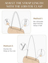 SWEETV Dressy Vegan Leather Clutch Purse for Women Formal, Soft Pleated PU Evening Clutch for Weddings, Proms, Cocktail-Gemma