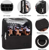 Makeup Brush Case Stand-Up Makeup Cup Travel Professional Cosmetic Bag Artist Storage Bag Large Makeup Brush Bag with Adjustable Divider (Large, Black)