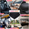 Marine Vinyl Upholstery Faux Leather: Meneng Black Grain Faux Leather 54"X36" Marine Vinyl Fabric Waterproof Durable for DIY Upholstery Boat Car Sofa