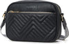 BOSTANTEN Quilted Crossbody Bags for Women Vegan Leather Purses Small Shoulder Handbags with Wide Strap