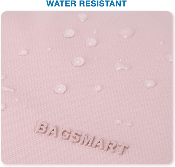 BAGSMART Toiletry Bag for Men, Travel Toiletry Organizer Dopp Kit Water-Resistant Shaving Bag for Toiletries Accessories, Door Room Essentials,Pink-Medium