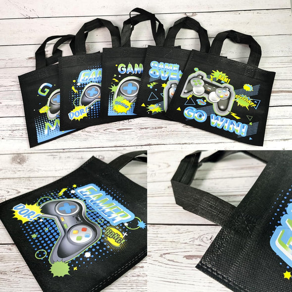 20 PCS Video Game Party Favor Bags Gamer Gift Bags Treat Gift Bags for Kids Game on Birthday Party Video Game Theme Party Baby Shower Level up Goodie Bags Supplies (GAME 01)