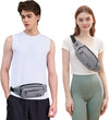 SINNO Large Crossbody Fanny Pack for Women Men Belt Bag with 4-Zipper Pockets for Travel Running Hiking Workout Dog Walking Outdoors Sport Fishing Waist Pack Bag Carrying All Phones