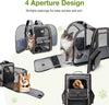 Lekebobor Large Cat Backpack Carrier Expandable Pet Carrier Backpack for Small Dogs Medium Cats Fit up to 18 Lbs, Dog Backpack Carrier, Foldable Puppy Backpack Carrier for Travel, Hiking,Grey