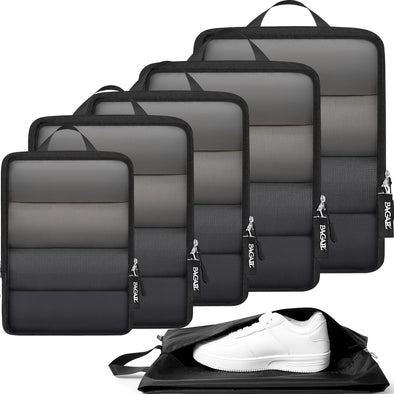 BAGAIL 4 Set/6 Set Ultralight Compression Packing Cubes Packing Organizer for Travel Accessories Luggage Suitcase Backpack