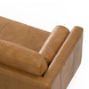 SIMPLIHOME Morrison Mid Century Genuine Leather Sectional Sofa, Sienna Full Grain Leather