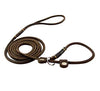 MoSANY Real Leather Slip Adjustable Dog Leash for Small Medium Dogs 5 ft x 1/5 inch