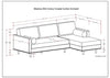 SIMPLIHOME Morrison Mid Century Genuine Leather Sectional Sofa, Sienna Full Grain Leather