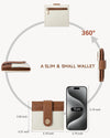 BOSTANTEN Slim Wallet for Women Small RFID Blocking Credit Card Holder Leather Bifold Wallets with Zipper Coin Pocket Beige＆Brown