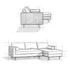 SIMPLIHOME Morrison Mid Century Genuine Leather Sectional Sofa, Sienna Full Grain Leather