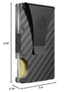 Hayvenhurst Slim Wallet For Men,   RFID blocking Minimalistic Money Clip - Carbon Fiber