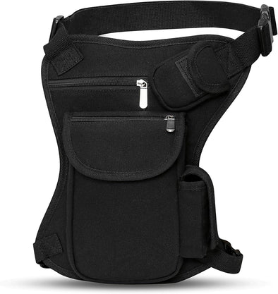 SEALINF Canvas Waist Bag Fanny Pack Racing Drop Leg Bag Motorcycle Outdoor Bag