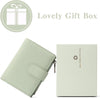 GAEKEAO Small Wallets for Women Leather RFID Blocking Bifold Zipper Pocket Wallet Card Case Purse with ID Window