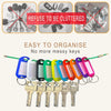 40 Pack Key Tags, 10 Colors Key Labels, Comes with 10 Ball Chains and 4 Cable Key Rings for Home, Office Key Management.