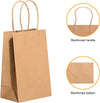 Brothersbox Small Brown Paper Bags with Handles 100PCS, 5.25 * 3.25 * 8 Inch Kraft Gift Bags Bulk for Craft Shopping Business Party Favor Retail Birthday Grocery
