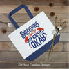 Topdesign 1-Pack Super Strong Large 12Oz Cotton Canvas Tote Bag, Reusable Grocery Shopping Cloth Bag, Fashionable Two-Tone Totes for Crafts, DIY Your Creative Designs