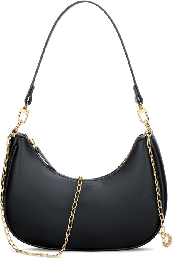 KKXIU Shoulder Bag for Women Small Purse Cute Clutch Hobo Handbag Trendy Crescent Bag