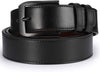 Men’S Casual Leather Jeans Belts 1 1/2” Wide 4MM Thick Alloy Prong Buckle Work Dress Belt for Men