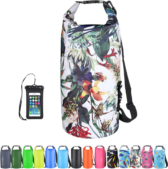 Omgear Waterproof Dry Bag Backpack Phone Pouch 40L/30L/20L/10L/5L Floating Dry Sack for Kayaking Boating Outdoors Activities