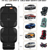 Car Seat Protector, 2Pack Seat Protector Protect Child Seats with Thickest Padding and Non-Slip Backing Mesh Pockets for Baby and Pet,Sedan SUV Truck (Black)