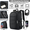 AMBOR Travel Laptop Backpack for Ｍen, 15.6-17.3 Inch Laptop Backpack for School, anti Theft Business Work Backpack with USB Charging Port, Water Resistant College Computer Bag for Men & Women, Black