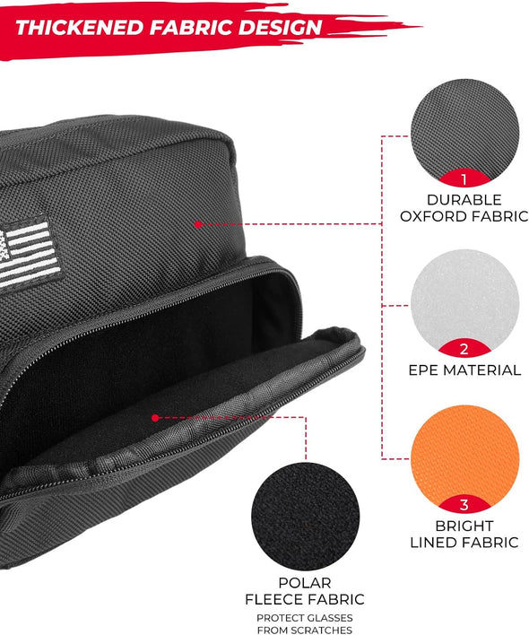 KEMIMOTO Motorcycle Bag, Handlebar Tool Bag Storage Accessory Saddlebag Universal for Front Fork Handle Bar Sissy Bar Compatible with Cruiser Softail Dyna Sportsters