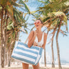 Beach Bag for Women Large Waterproof Pool Bag with Zipper, Sandproof Canvas Travel Tote Bags Gifts for Women