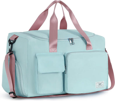 FIORETTO Women'S Gym Duffle Bag with Shoes Compartment, 37L Capacity, Ideal for Travel, Gym, Sports, Duffel, Weekender