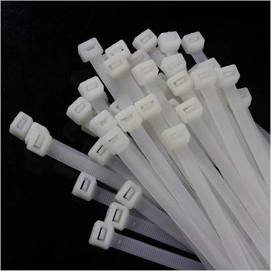 Zip Ties 16 Inch 100 per Pack with 70 Pounds Tensile Strength Heavy Duty Cable Ties White Self-Locking Nylon Wire Ties