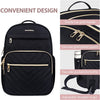 VANKEAN 15.6 Inch Laptop Backpack for Women Men Work Bag Fashion with USB Port, Waterproof Backpacks Nurse Stylish Travel Bags Casual Daypacks for College, Business, Black