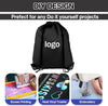 Drawstring Backpack 20Pcs Drawstring Bags, Draw String Back Bag Drawstring Bags Bulk for Sports, Gym, Travel, Swimming, Beach (Black)