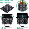 WISELIFE Reusable Grocery Bags 3-Pack Foldable Washable Large Storage Bins Basket Water Resistant Shopping Tote Bag Black