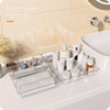 A-Lugei 【Crystal Design】 Clear Desk Drawer Organizer,【Military Grade】 Acrylic Makeup Organizer, Bathroom Organizers and Storage, Drawer Divider for Office Kitchen Bedroom Vanity Jewelry Pantry Garage