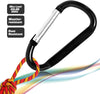 12PCS Carabiner Keychain Clip - 3" Aluminum Carabeaner Key Clip,D Ring Shape Caribeener Hook Buckle,Spring Snap Key Chain Clips