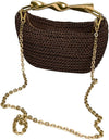 JYG Handmade Straw Crossbody Bags for Women Mini Summer Satchel Purse Fashion Woven Shoulder Handbags with 2 Straps