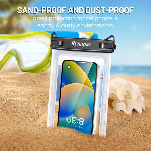 Waterproof Phone Pouch - 8.5In Waterproof Phone Case with Lanyard, IPX8 Cell Phone Dry Bag Beach Essentials for Iphone 16 15 14 13 12 Pro Max, Galaxy S24 S23 S22 S21 Ultra, 2 Pack