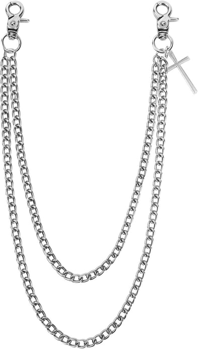 Jean Chain for Men Women,Gothic Double-Layer Wallet Chain for Jeans,Hip Hop Style