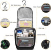 Della Gao Black Water Repellent Polyester Hanging Toiletry Bag for Travel