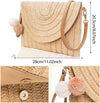 Dailyacc Straw Shoulder Bag for Women Woven Purse Beach Envelope Clutch Straws Wallet
