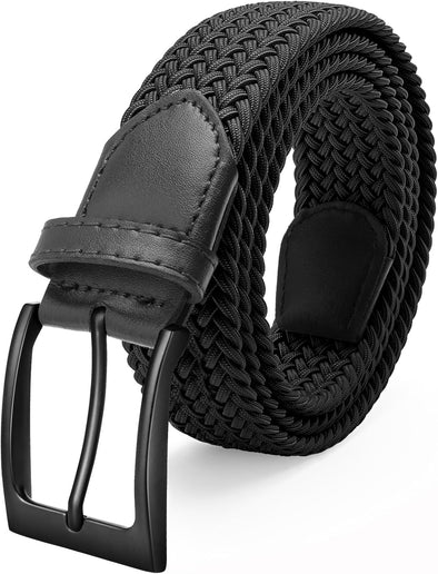 FAIRWIN Elastic Braided Stretch Mens Golf Casual Jeans Belts Woven 1 3/8" Nylon Work Belts for Men Pants Shorts
