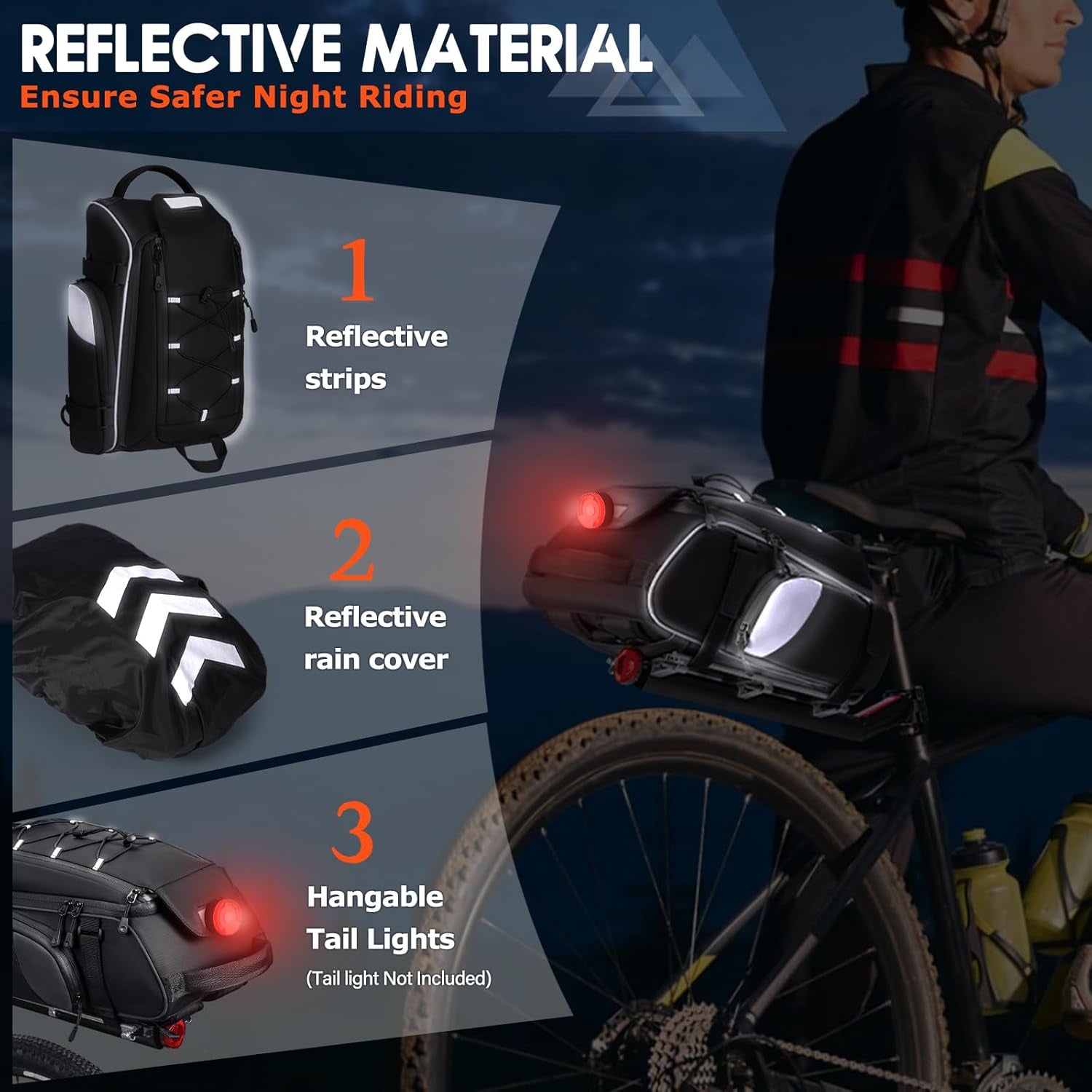 bike rain bag RAINSMORE 4-in-1 Bike Trunk Bag – Kinzd