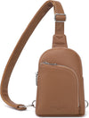 INICAT RFID Blocking Sling Bag Leather Crossbody Bags for Women Fanny Pack Cross Body for Woman Chest Bag for Travel 1.9L