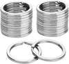 KINGFOREST 100-Pack 1 Inch Metal Key Rings (25Mm) - Silver Split Keychain Rings for Keys, DIY Crafts, Home, Car & Office Accessories - Durable Nickel Flat Keyrings Bulk