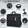 RAINSMORE Garment Bags for Travel Carry on Garment Bag for Hanging Clothes, Suit Bag for Business Trips with Shoes Bag & Shoulder Strap, Waterproof Foldable Suit Luggage Bag for Men Women, Black