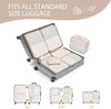DIMJ Packing Cubes for Travel - 8 Pcs Lightweight Travel Cubes for Packing, Mesh Travel Packing Cubes Travel Packing Organizers with Large Toiletries Bag (Beige)