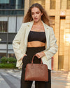 LOVEVOOK Purses and Handbags for Women, Vintage-Style Leather Top Handle Shoulder Bag Satchel Tote Crossbody Purse for Ladies