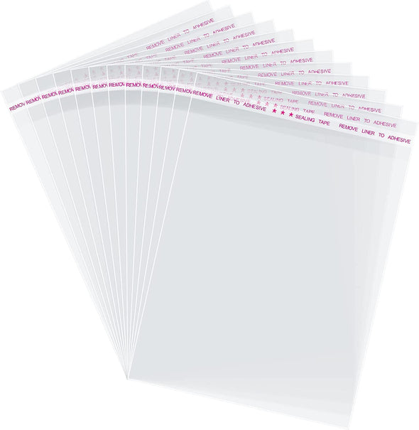 Morepack Self Sealing Cellophane Bags,5X7 Inches 200 Pcs Clear Resealable Cookie Bags Self Adhesive for Packaging Cookies,Favors, Products