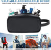 Happydavid Soft PU Leather Zipped Travel Toiletry Bag Mens Ladies Supply Toiletry Bag Case(Black)