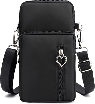 JANKS Small Crossbody Bag for Women - Mini Phone Purses with Crossbody Strap and Wallet - Nylon Arm Bag